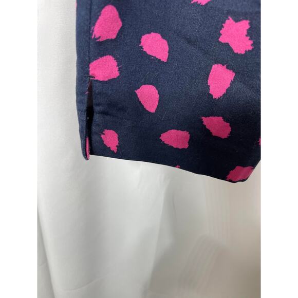 H & M women's slacks pants trousers chinos women's 14 blue navy pink fuchsia - Picture 6 of 12